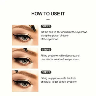 4 split Tip Liquid Eyebrow Pen